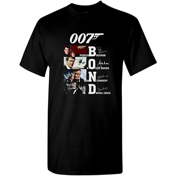 Rochiche P Other - 007 Bond Pierce Brosnan Roger Moore Sean Connery Daniel Craig Signatures Shirt